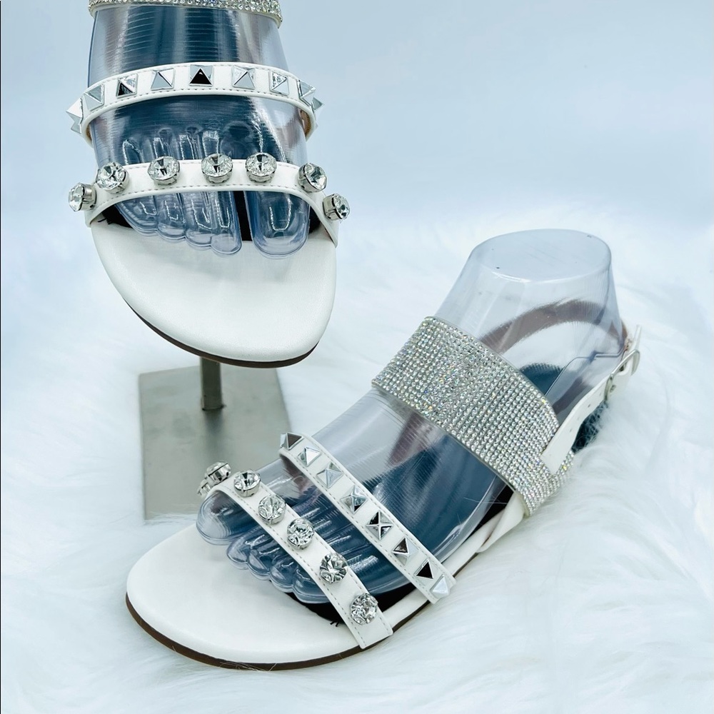 “Icy” embellished sandal
